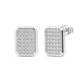 Diamonair Lab-Grown Diamond Earrings for Women | Sterling Silver | Round Cut | Prong, Push Back | F Color, VS+ Clarity | 1.00 Total Carat Weight | Anniversary, Wedding, Birthday Gift