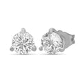 Diamonair Lab Grown Diamond (F/VS+) 1/4  carat Round cut Sterling Silver Stud Earrings - Sterling Silver | Gold over Silver