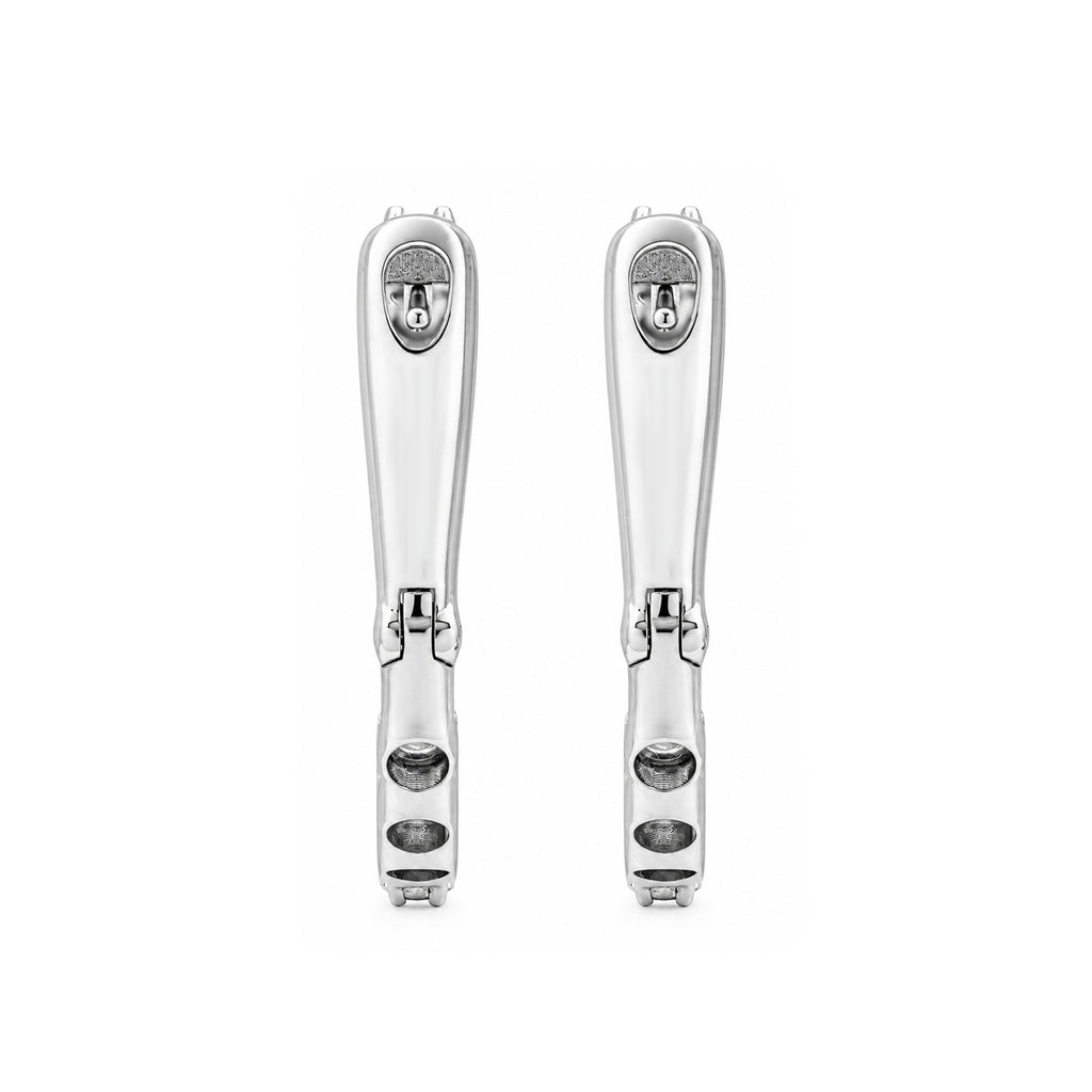 Diamonair Lab Grown Diamond (F/VS+) 1.00 carat Round cut Sterling Silver Hoop Earrings - Sterling Silver