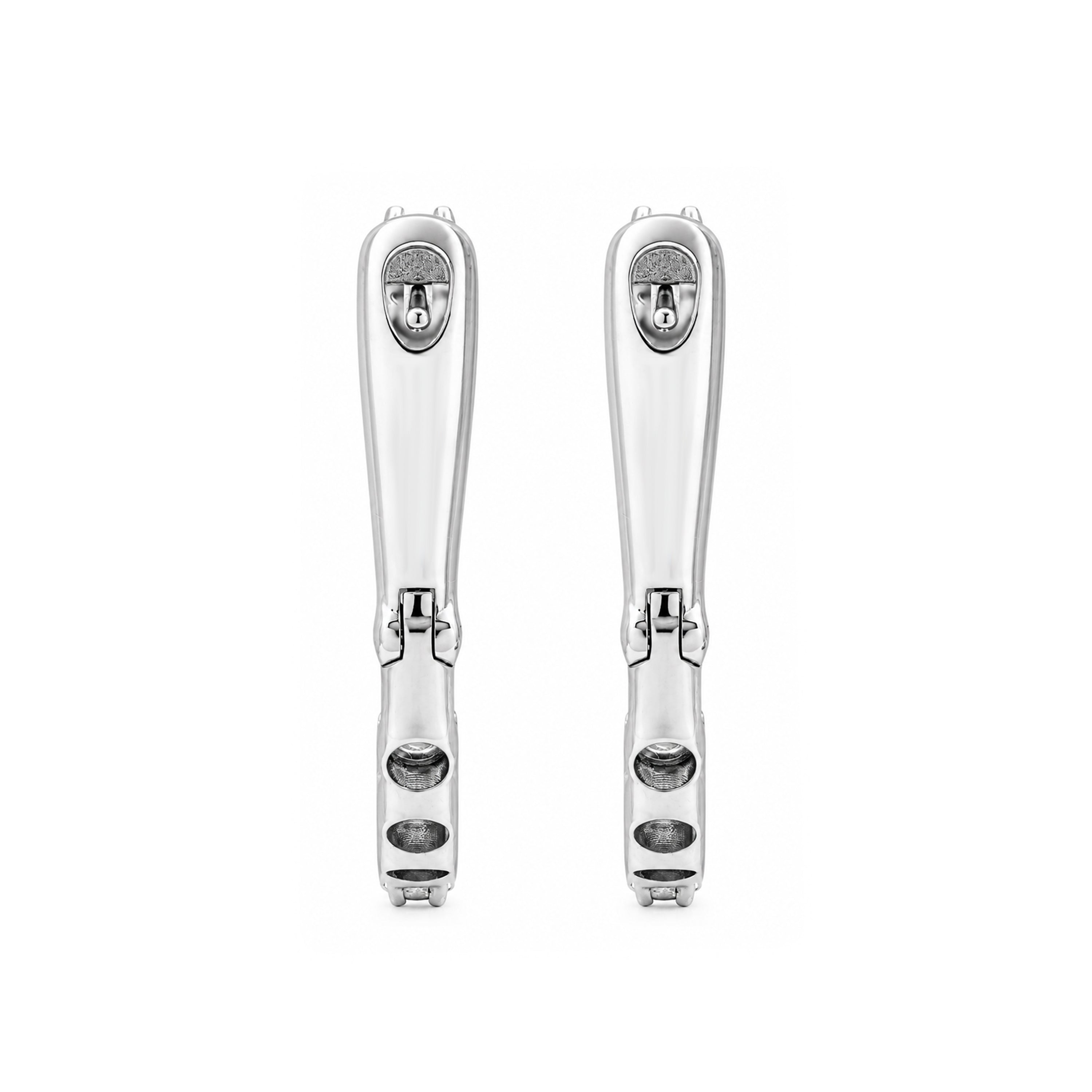 Diamonair Lab Grown Diamond (F/VS+) 1.00 carat Round cut Sterling Silver Hoop Earrings - Sterling Silver