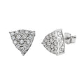 Diamonair Lab Grown Diamond (F/VS+) 1.00 carat Round cut Sterling Silver Stud Earrings - Sterling Silver | Gold over Silver
