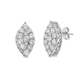 Diamonair Lab Grown Diamond (F/VS+) 1.00 carat Round cut Sterling Silver Stud Earrings - Sterling Silver | Gold over Silver