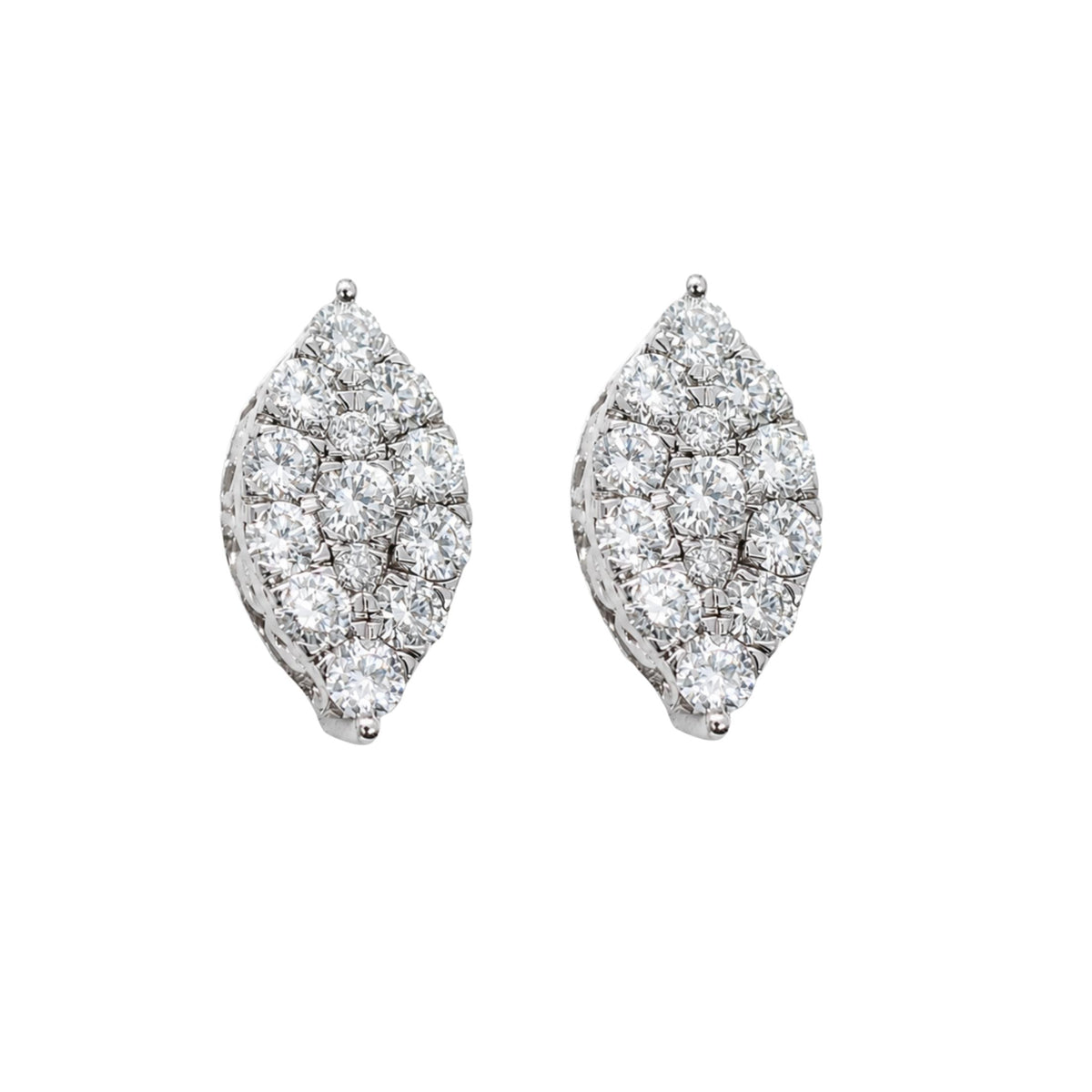 Diamonair Lab Grown Diamond (F/VS+) 1.00 carat Round cut Sterling Silver Stud Earrings - Sterling Silver | Gold over Silver