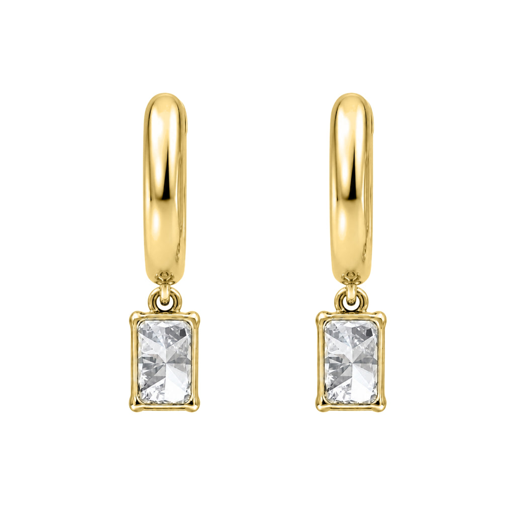 1-4 ctw Radiant Hoop Earrings