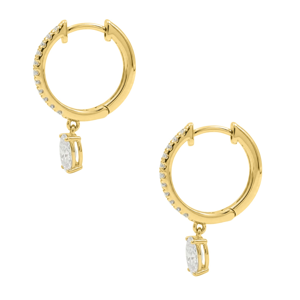 1-3 ctw Mixed Shape Hoop Earrings