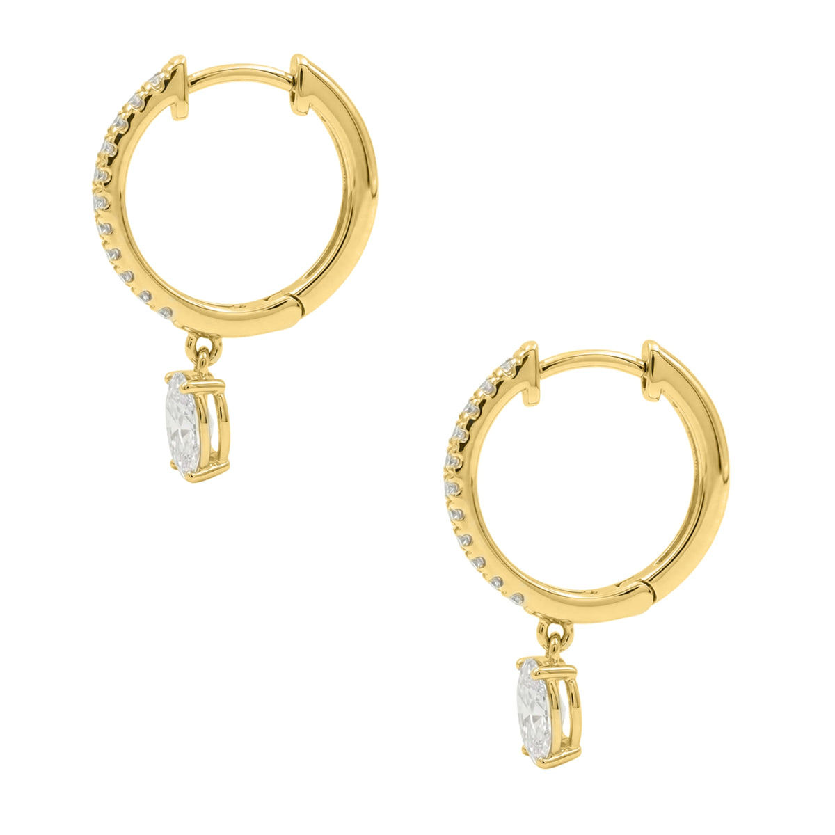 1-3 ctw Mixed Shape Hoop Earrings