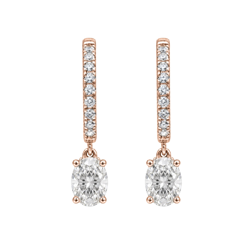 1-3 ctw Mixed Shape Hoop Earrings