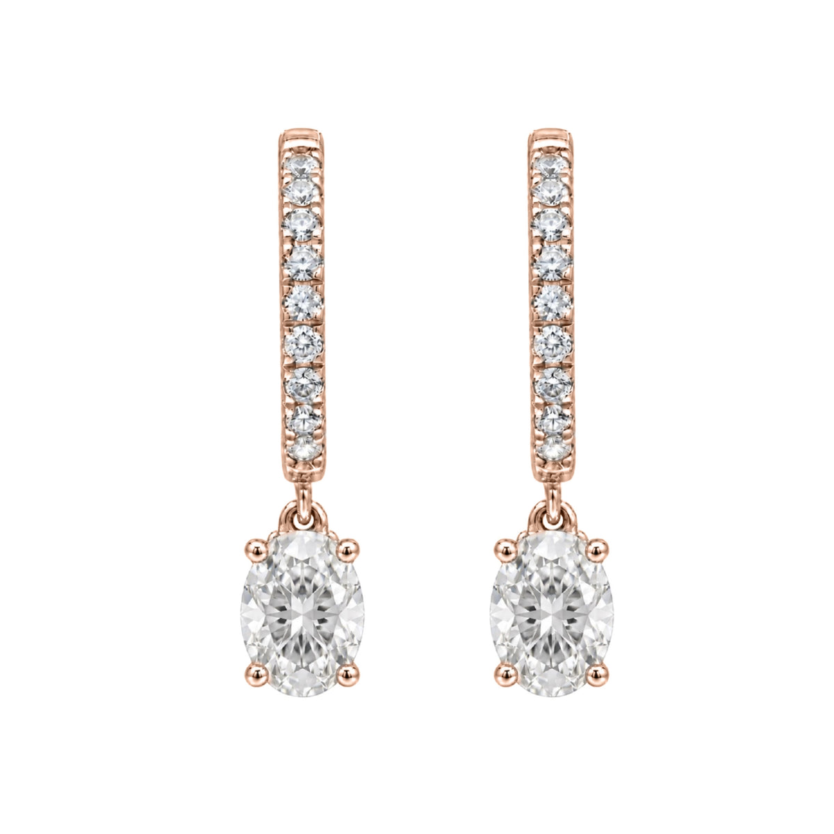 1-3 ctw Mixed Shape Hoop Earrings