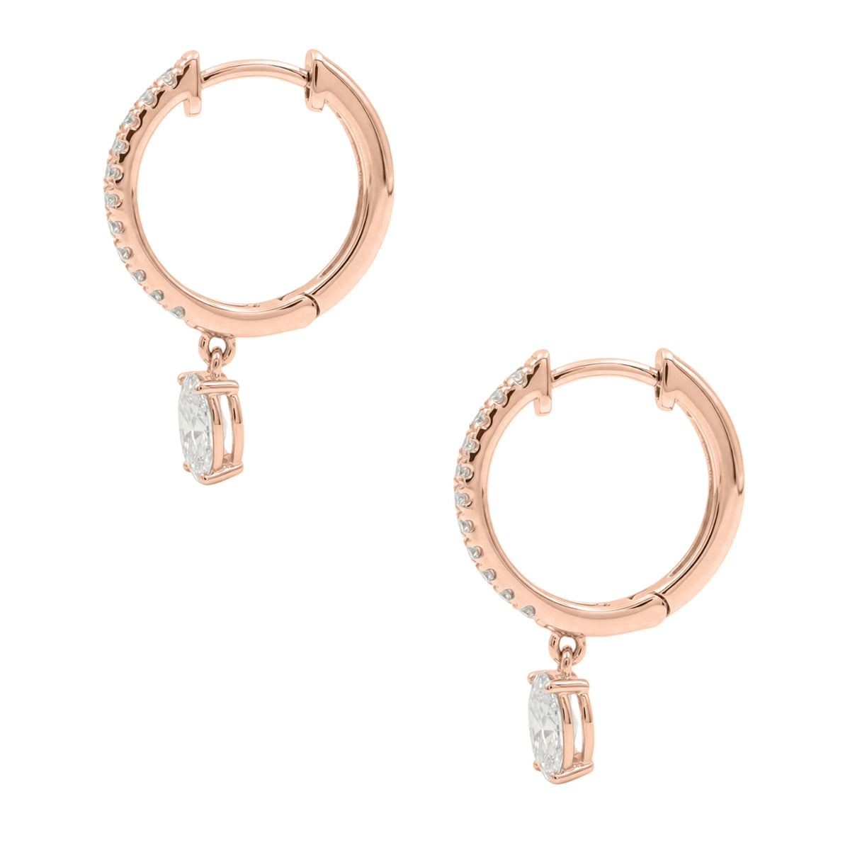 1-3 ctw Mixed Shape Hoop Earrings