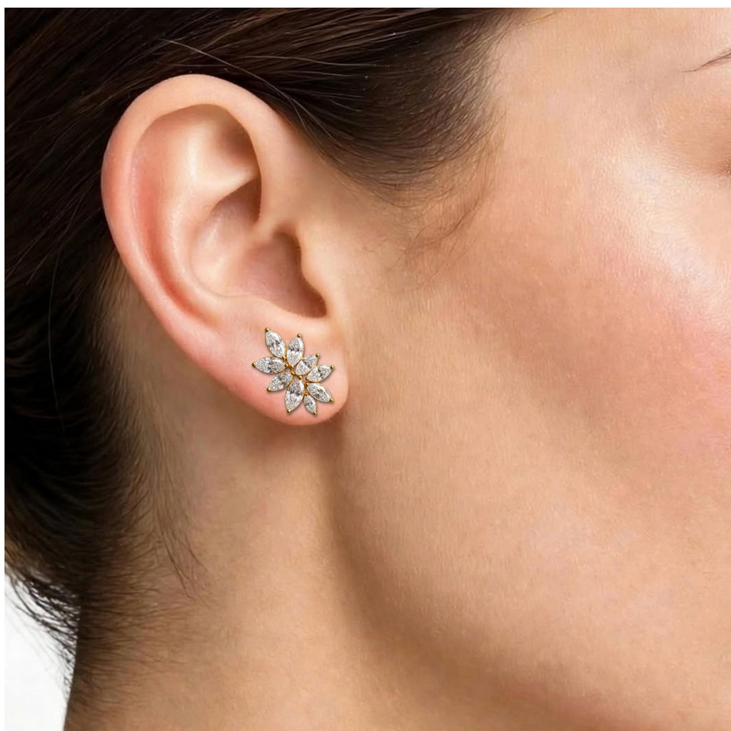 2 ctw Marquise Stud Earrings