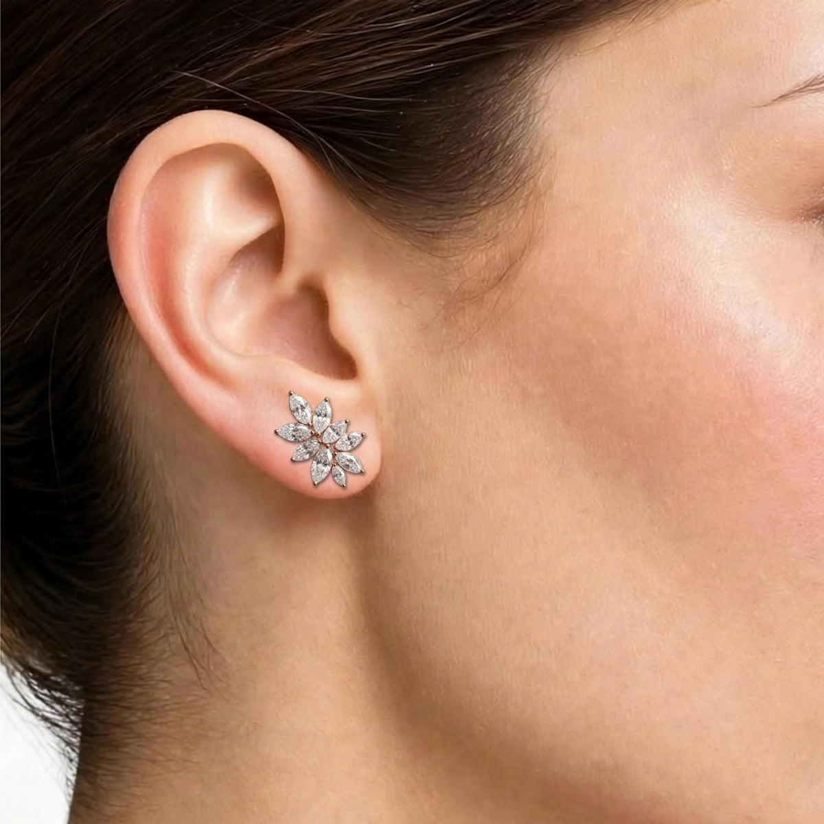 2 ctw Marquise Stud Earrings