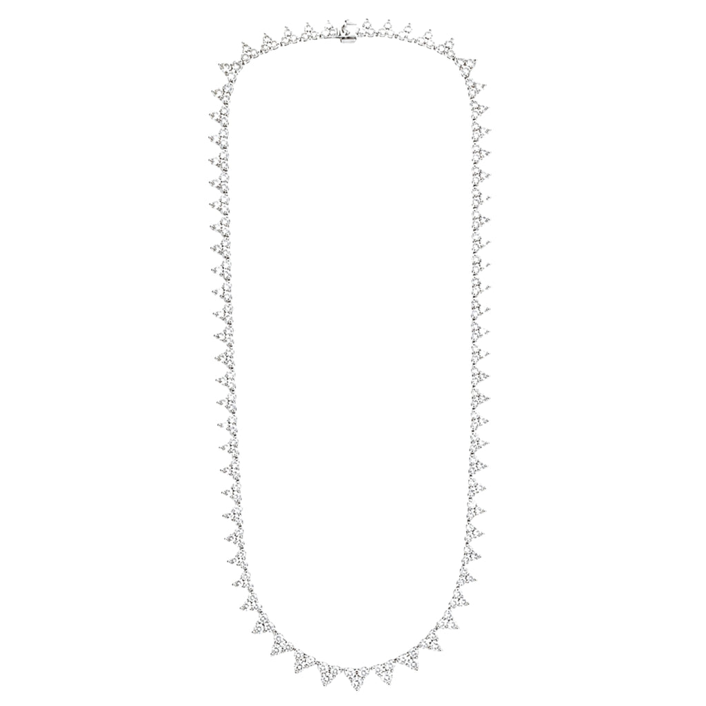 Diamonair Lab-Grown Diamond Pendant Necklace for Women | Sterling Silver | Round Cut | Prong, Box | F Color, VS+ Clarity | 10.00 Total Carat Weight | Anniversary, Wedding, Birthday Gift