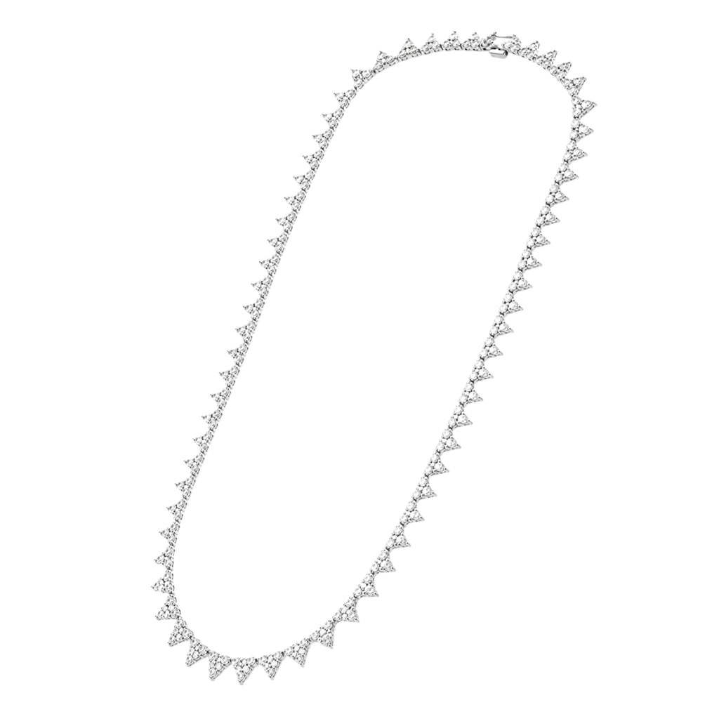 Diamonair Lab-Grown Diamond Pendant Necklace for Women | Sterling Silver | Round Cut | Prong, Box | F Color, VS+ Clarity | 10.00 Total Carat Weight | Anniversary, Wedding, Birthday Gift
