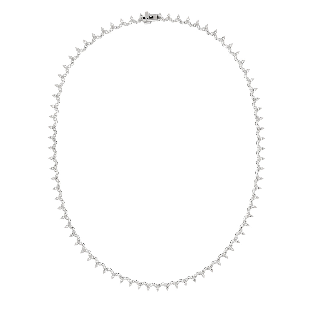 Diamonair Lab-Grown Diamond Pendant Necklace for Women | Sterling Silver | Round Cut | Prong, Box | F Color, VS+ Clarity | 10.00 Total Carat Weight | Anniversary, Wedding, Birthday Gift