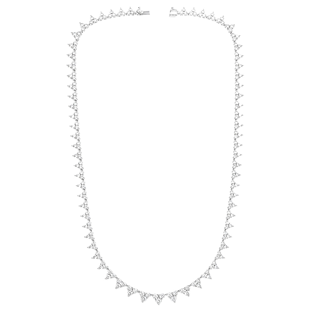 Diamonair Lab-Grown Diamond Pendant Necklace for Women | Sterling Silver | Round Cut | Prong, Box | F Color, VS+ Clarity | 10.00 Total Carat Weight | Anniversary, Wedding, Birthday Gift