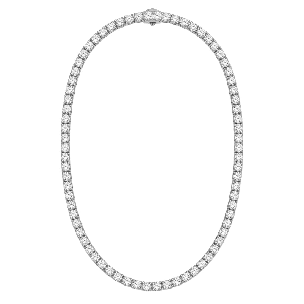 5.00-20.00 Carat T.W. Round-cut Lab Grown Diamond (F/VS) 14K Gold Tennis Necklace - Assorted Colors & Carat