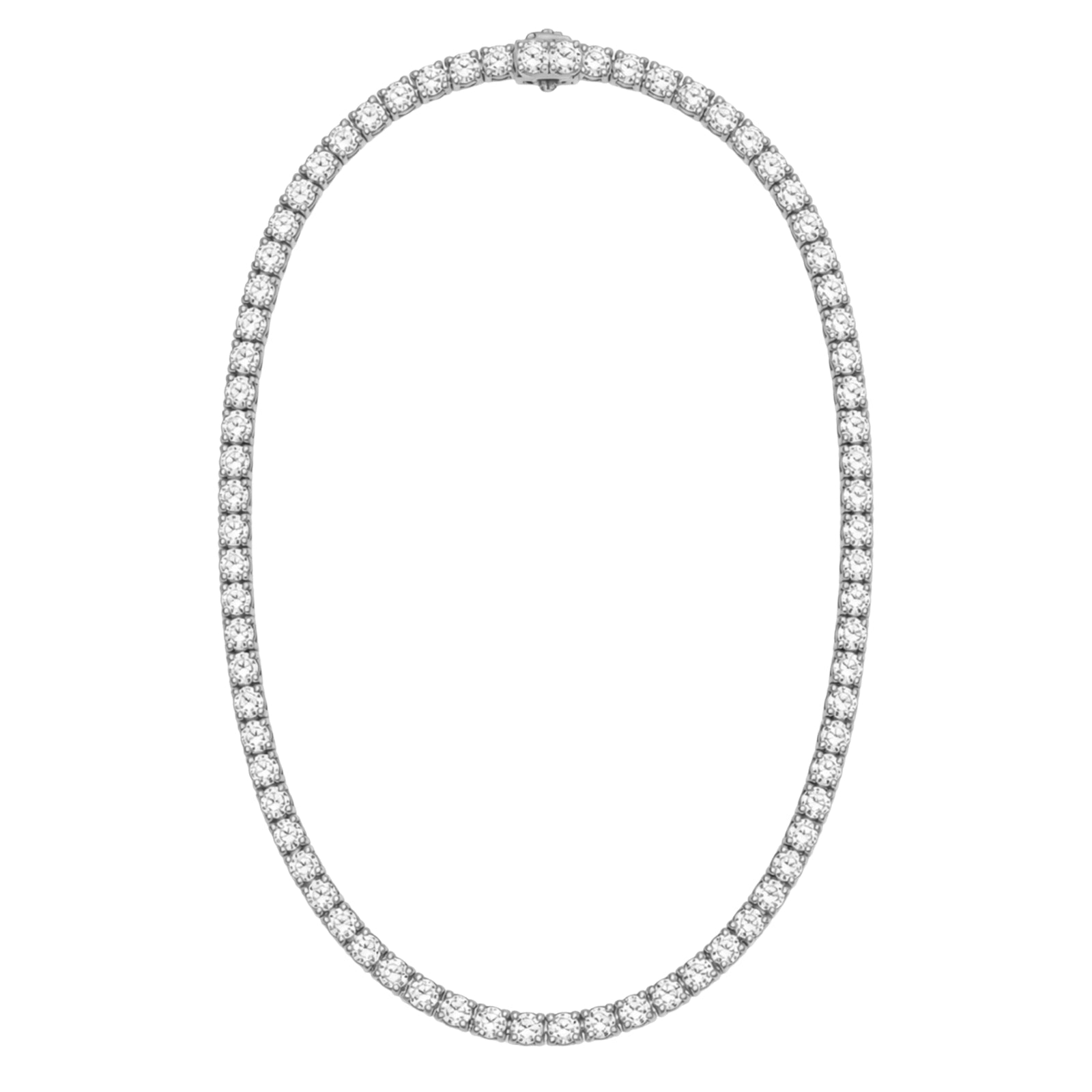 5.00-20.00 Carat T.W. Round-cut Lab Grown Diamond (F/VS) 14K Gold Tennis Necklace - Assorted Colors & Carat