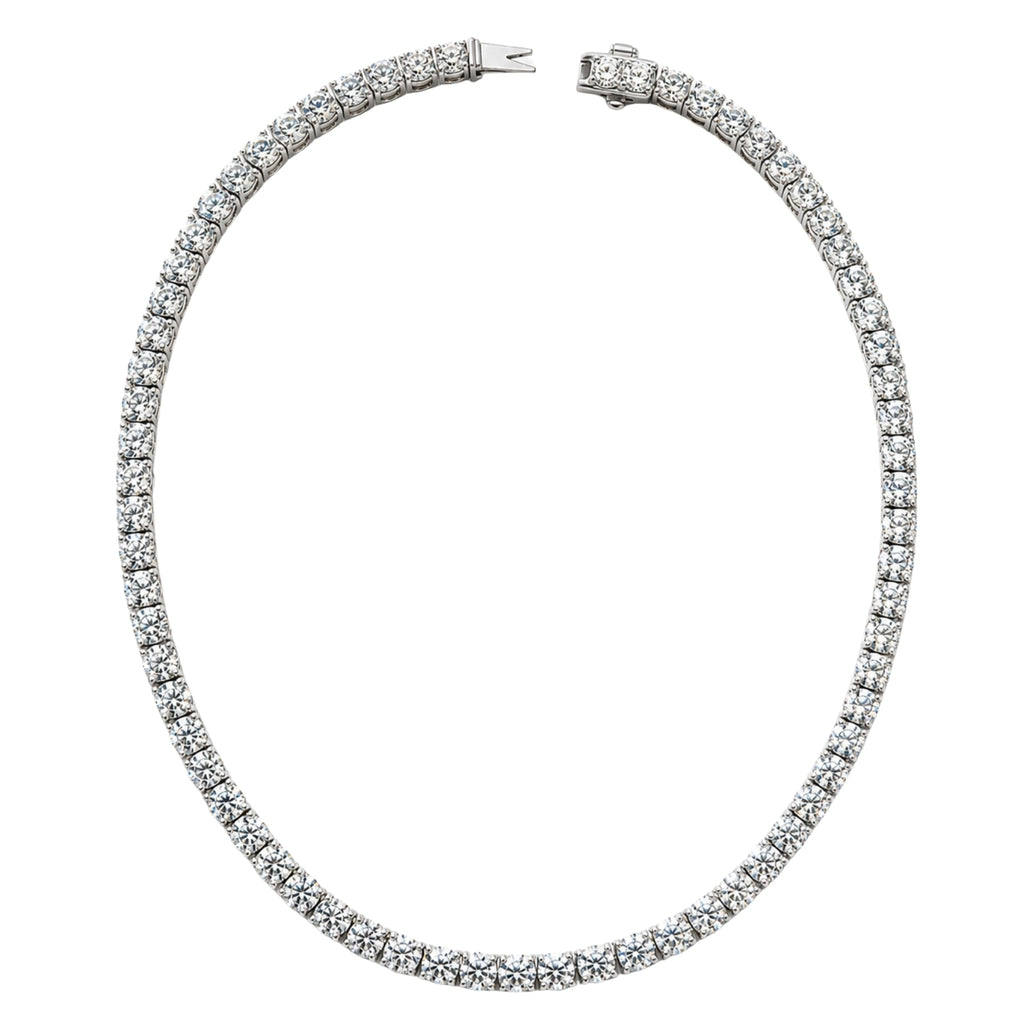 5.00-20.00 Carat T.W. Round-cut Lab Grown Diamond (F/VS) 14K Gold Tennis Necklace - Assorted Colors & Carat