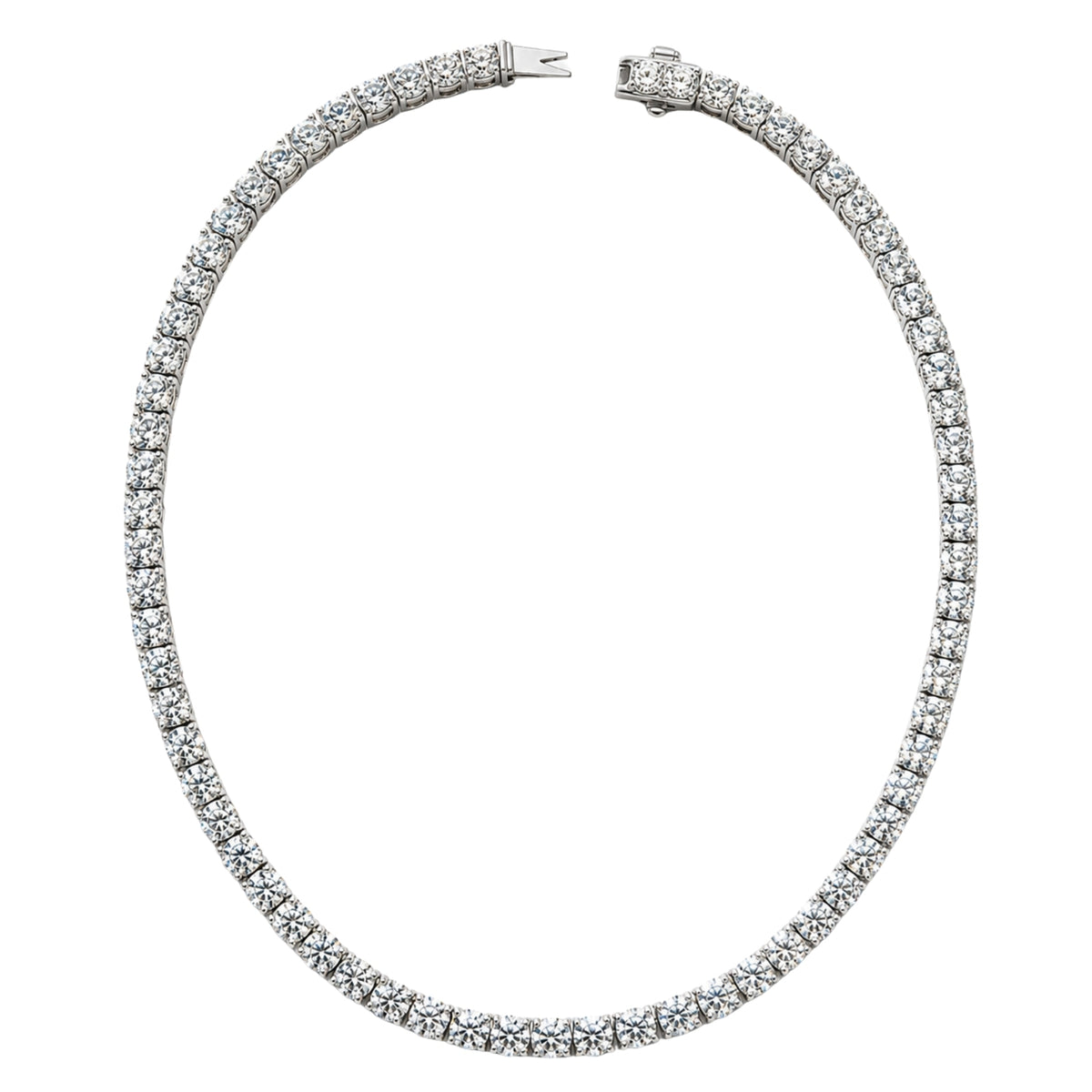 5.00-20.00 Carat T.W. Round-cut Lab Grown Diamond (F/VS) 14K Gold Tennis Necklace - Assorted Colors & Carat