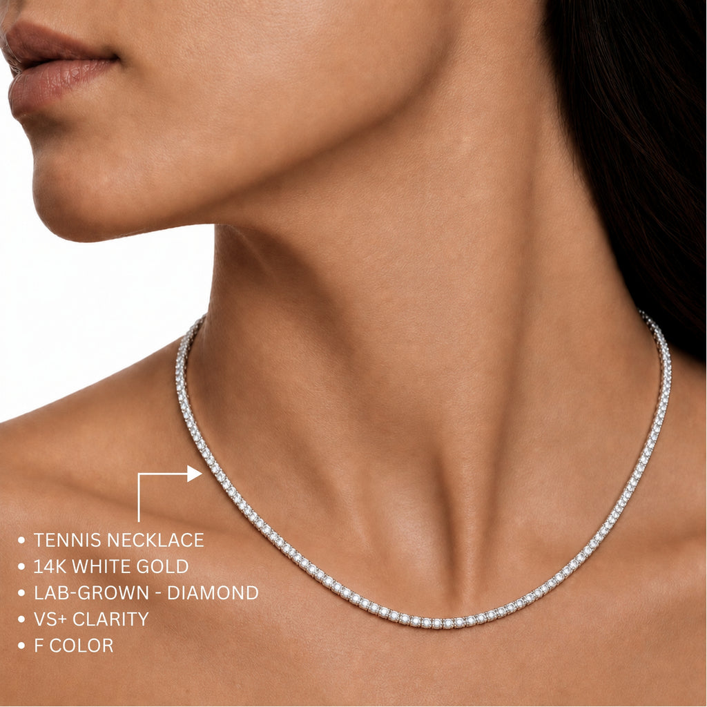 Round Tennis Necklace