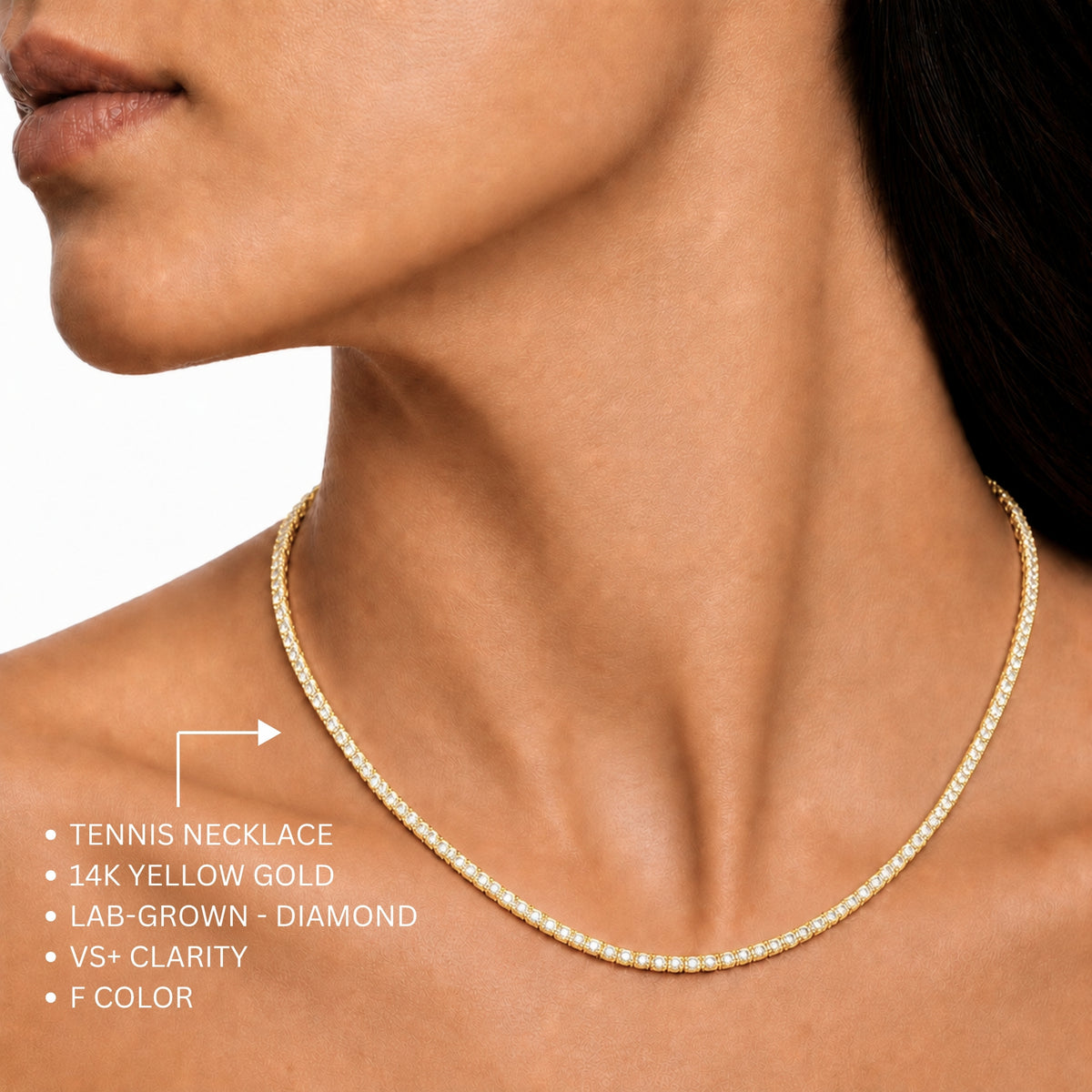 Round Tennis Necklace