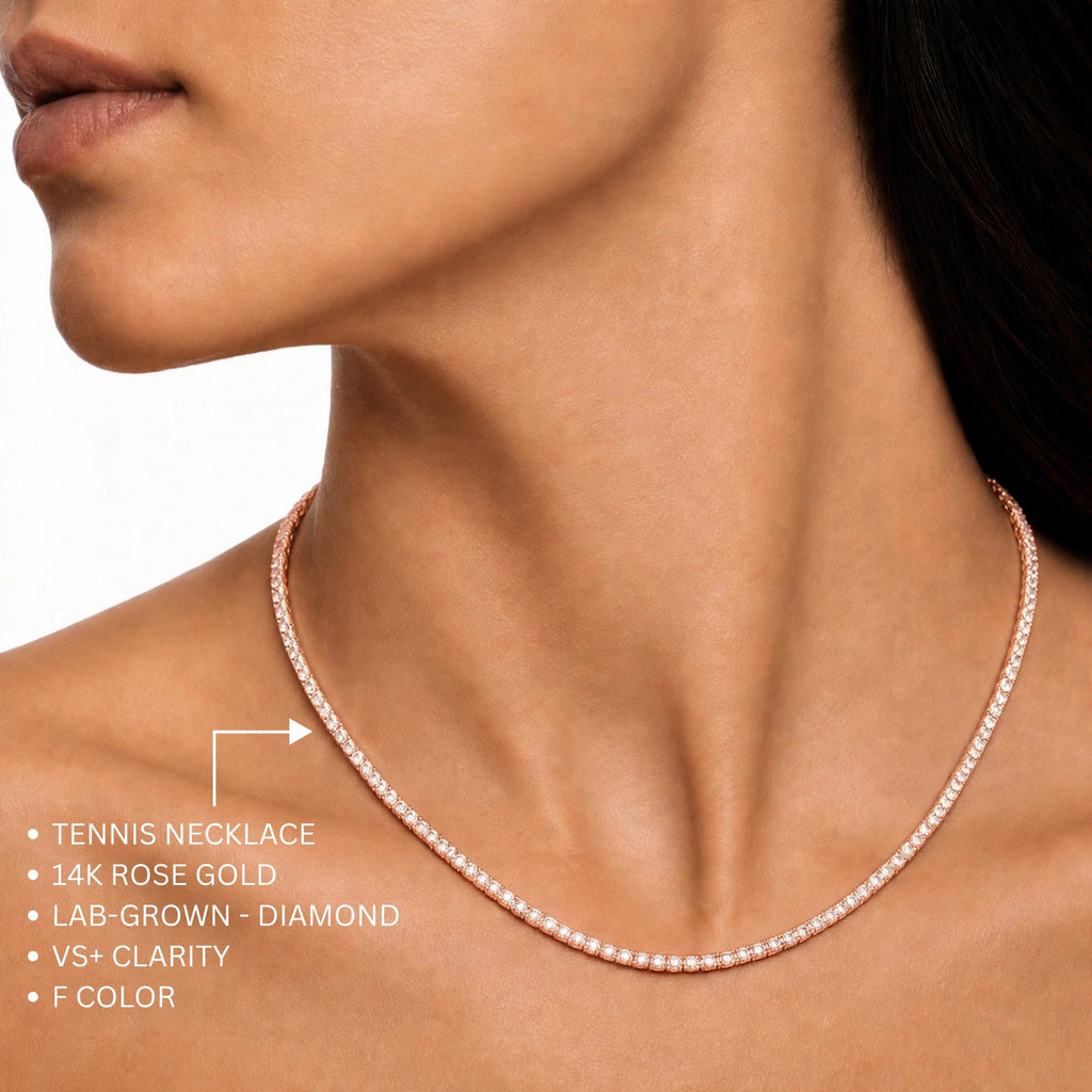 Round Tennis Necklace