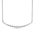 Diamonair Lab Grown Diamond (F/VS+) 2.00 carat Round cut Sterling Silver Smile Necklace - Sterling Silver | Gold over Silver