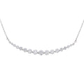 Diamonair Lab Grown Diamond (F/VS+) 2.00 carat Round cut Sterling Silver Smile Necklace - Sterling Silver | Gold over Silver