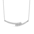 Diamonair Lab Grown Diamond (F/VS+) 1.00 carat Round cut Sterling Silver Smile Necklace - Sterling Silver | Gold over Silver