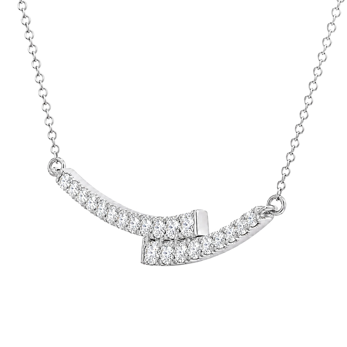1-2 ctw Round Smile Necklace