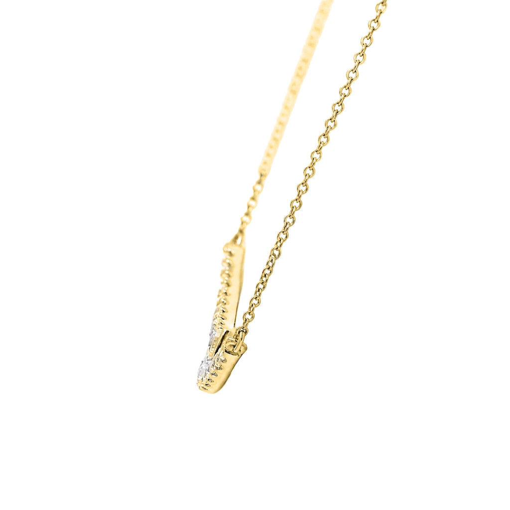 Diamonair Lab Grown Diamond (F/VS+) 1.00 carat Round cut Sterling Silver Smile Necklace - Sterling Silver | Gold over Silver