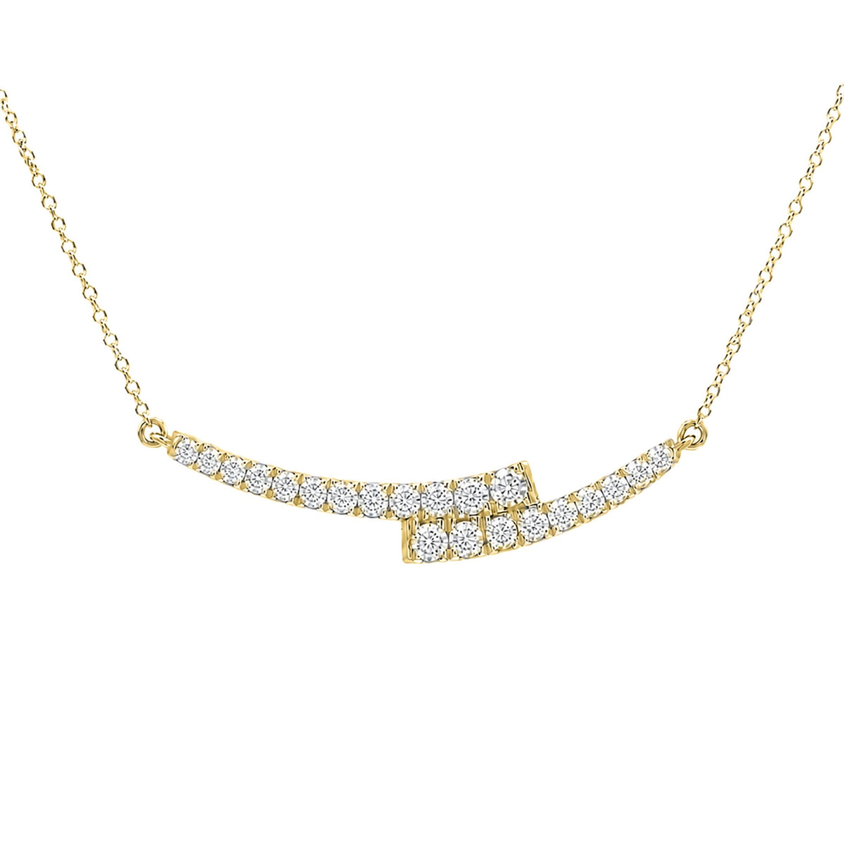 1-2 ctw Round Smile Necklace