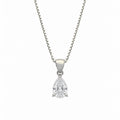 Pear Solitaire Pendant Necklace