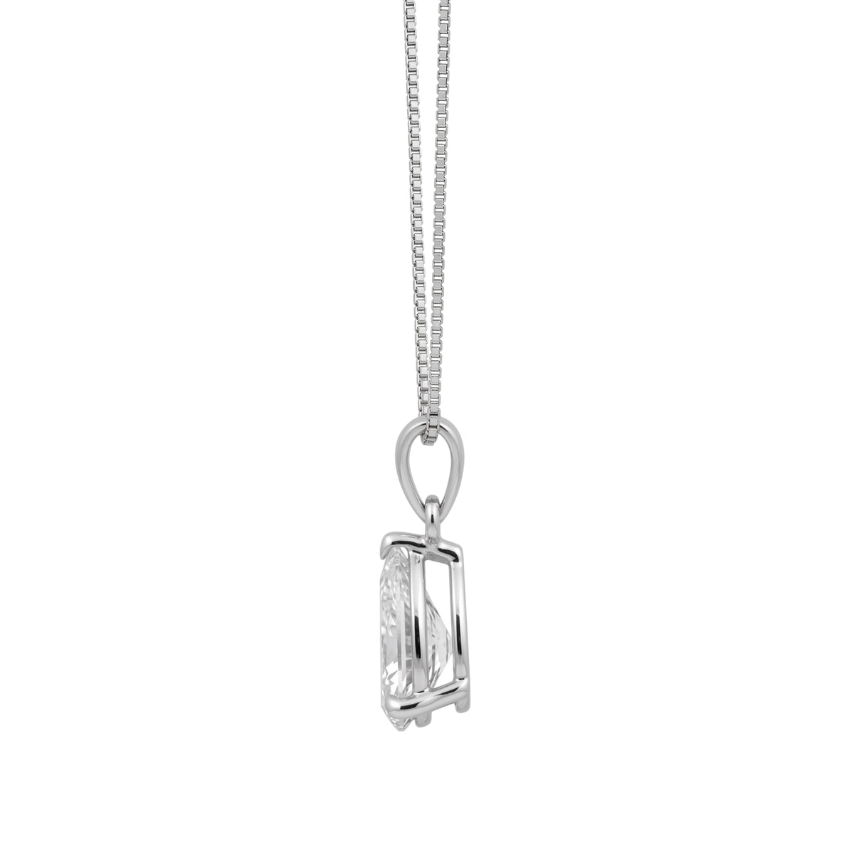 Pear Solitaire Pendant Necklace