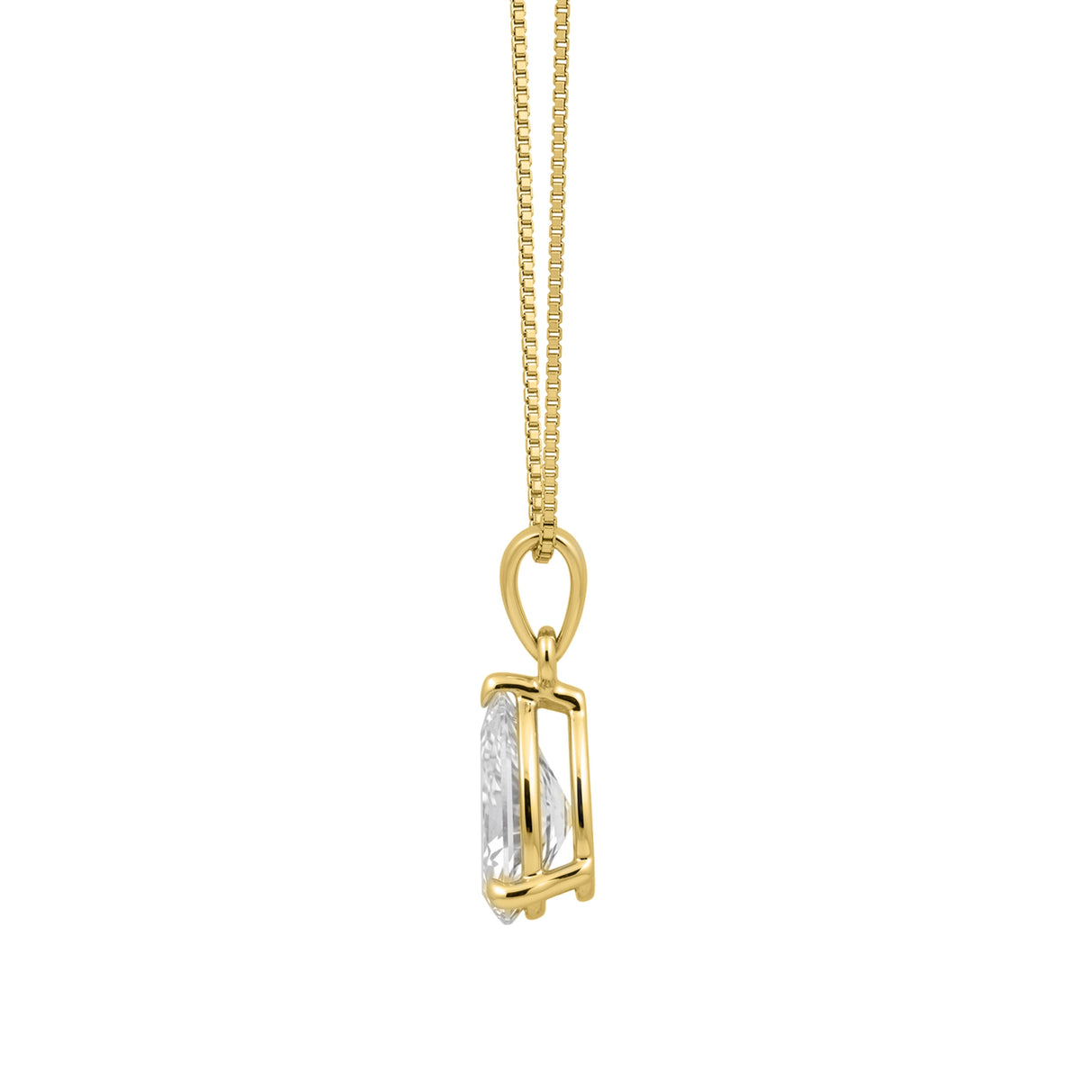 Pear Solitaire Pendant Necklace