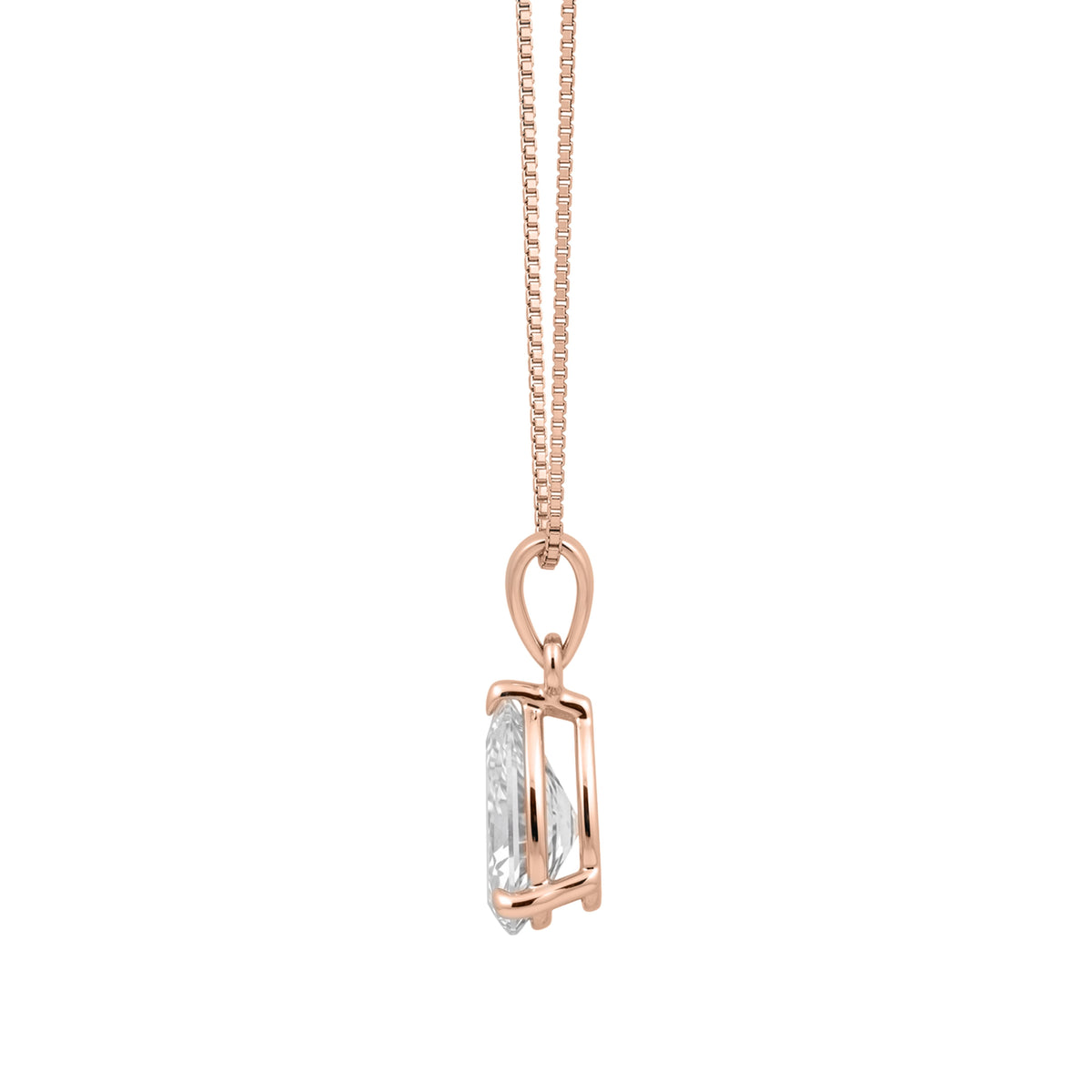 Pear Solitaire Pendant Necklace