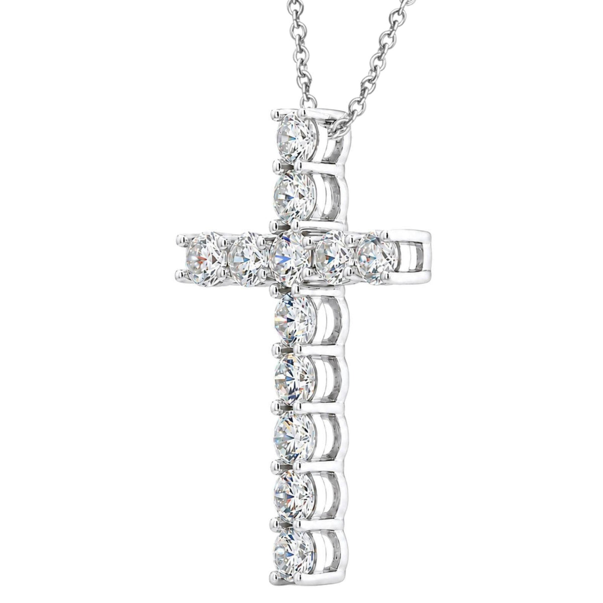 Diamonair Cross Pendant Set - Lab Grown Diamond Sterling Silver Pendant