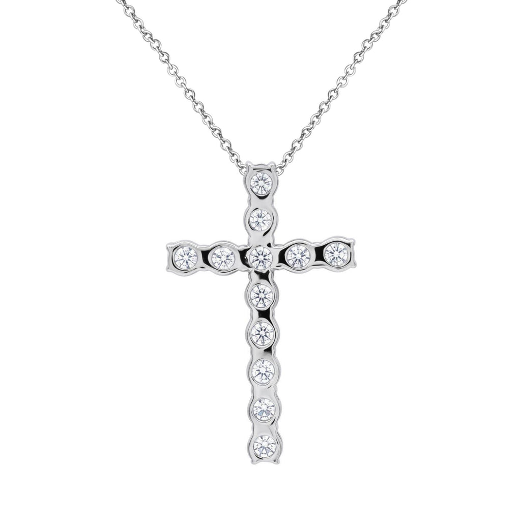 Diamonair Cross Pendant Set - Lab Grown Diamond Sterling Silver Pendant