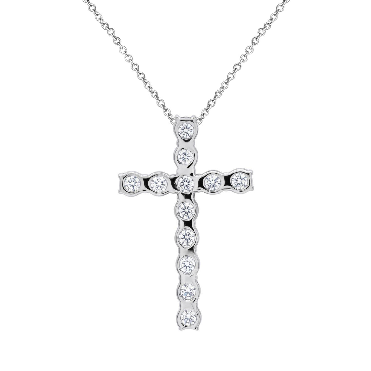 Diamonair Cross Pendant Set - Lab Grown Diamond Sterling Silver Pendant