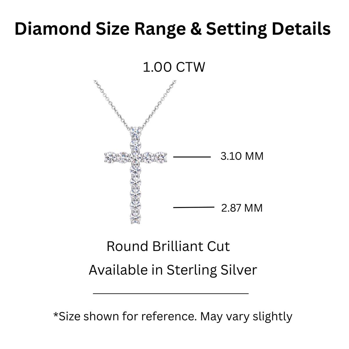 Diamonair Cross Pendant Set - Lab Grown Diamond Sterling Silver Pendant