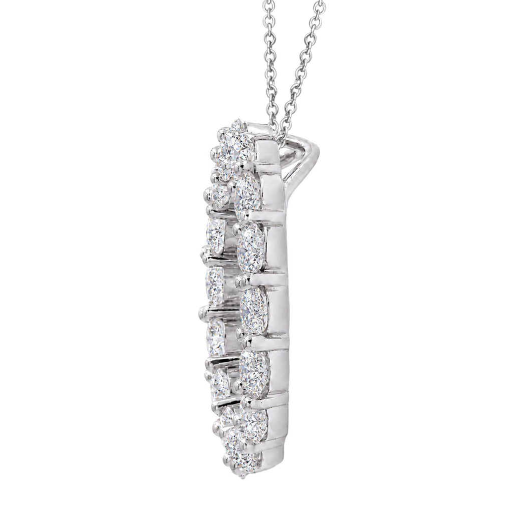 Diamonair Lab Grown Diamond (F/VS+) 1.00 carat Round cut Sterling Silver Circle Pendant - Sterling Silver | Gold over Silver