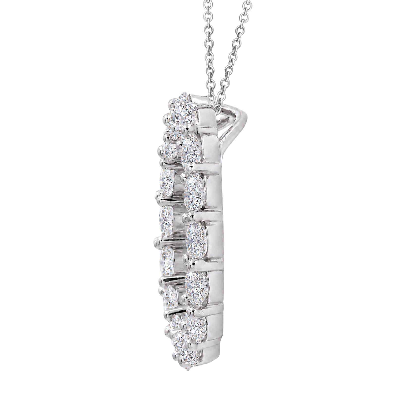 Diamonair Lab Grown Diamond (F/VS+) 1.00 carat Round cut Sterling Silver Circle Pendant - Sterling Silver | Gold over Silver