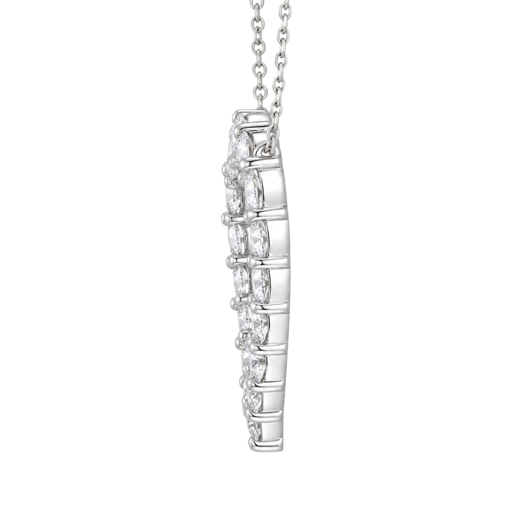 Diamonair Lab Grown Diamond (F/VS+) 1.00 carat Round cut Sterling Silver Heart Pendant - Sterling Silver | Gold over Silver