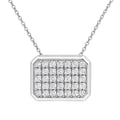 Diamonair Lab Grown Diamond (F/VS+) 2.00 carat Round cut Sterling Silver Circle Pendant - Sterling Silver | Gold over Silver