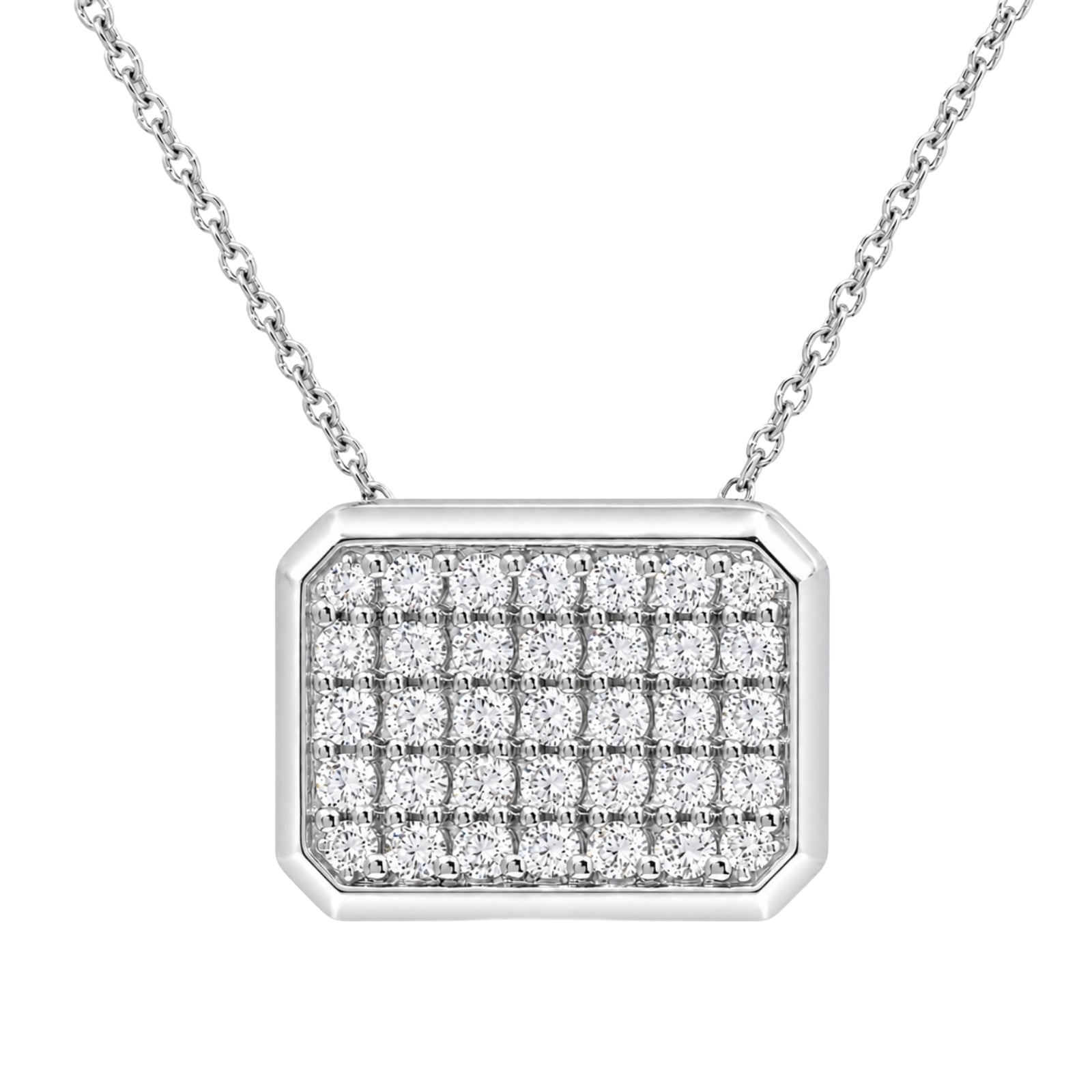 Diamonair Lab Grown Diamond (F/VS+) 2.00 carat Round cut Sterling Silver Circle Pendant - Sterling Silver | Gold over Silver