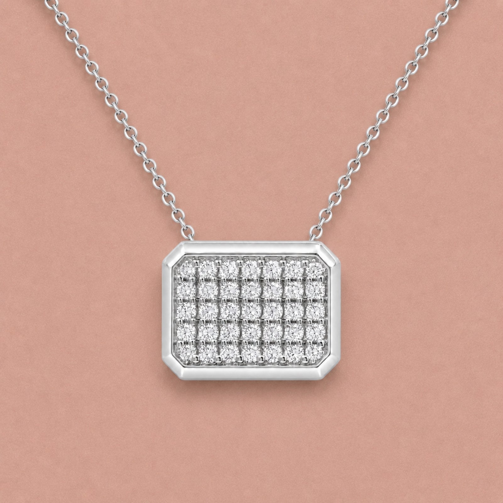 Diamonair Lab Grown Diamond (F/VS+) 2.00 carat Round cut Sterling Silver Circle Pendant - Sterling Silver | Gold over Silver