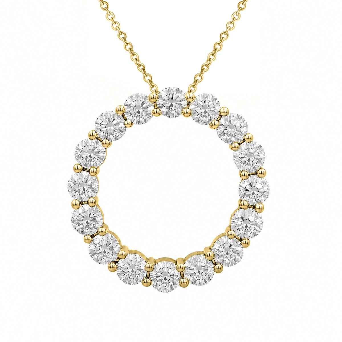 1 ctw Round Pendant Necklace