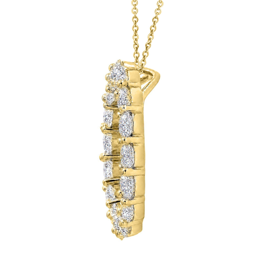Diamonair Lab Grown Diamond (F/VS+) 1.00 carat Round cut Sterling Silver Circle Pendant - Sterling Silver | Gold over Silver