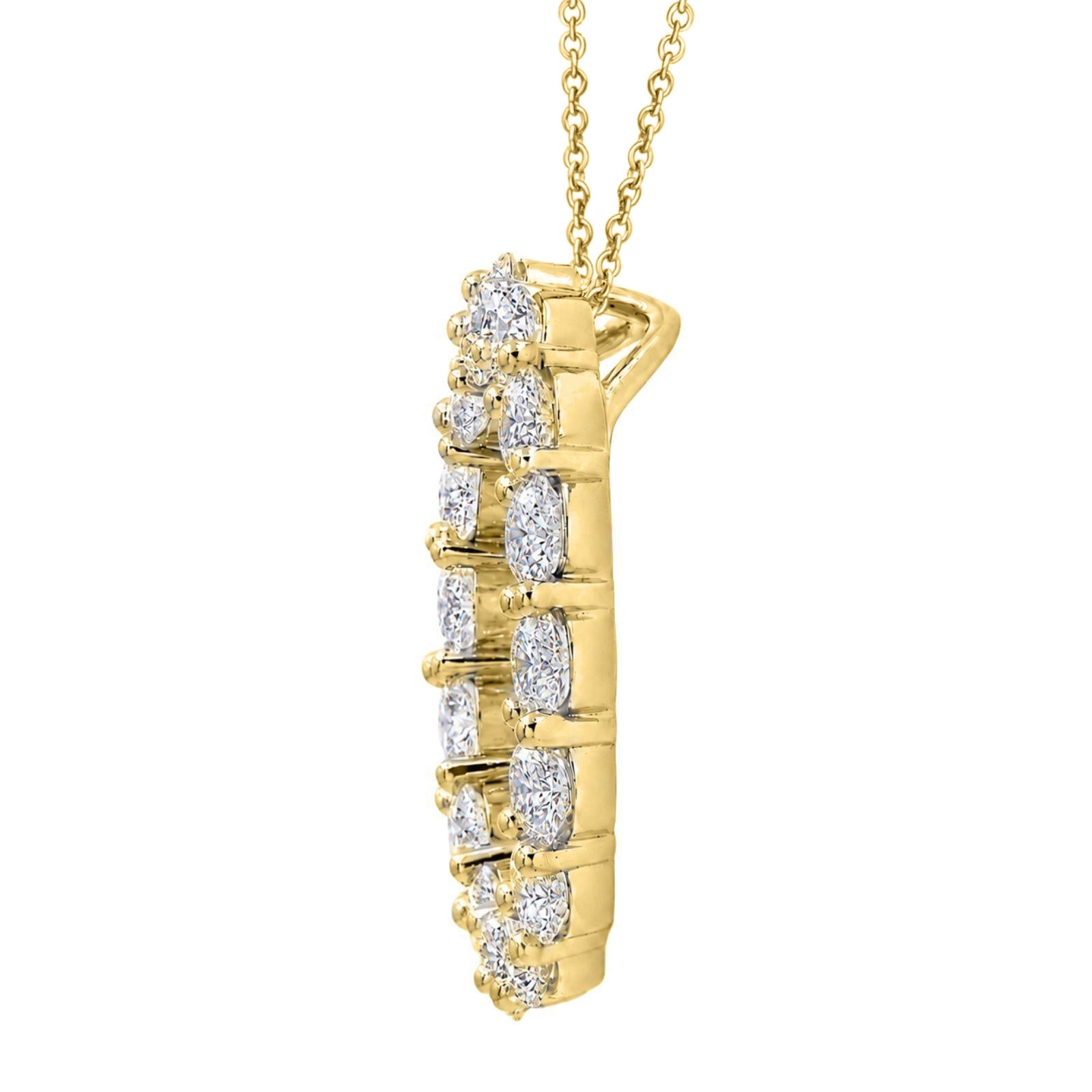 Diamonair Lab Grown Diamond (F/VS+) 1.00 carat Round cut Sterling Silver Circle Pendant - Sterling Silver | Gold over Silver