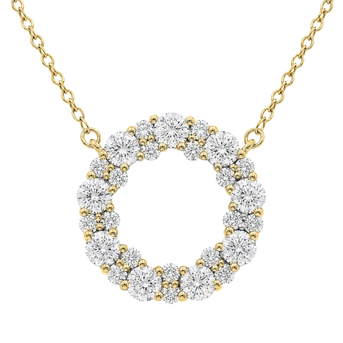 2 ctw Round Pendant Necklace